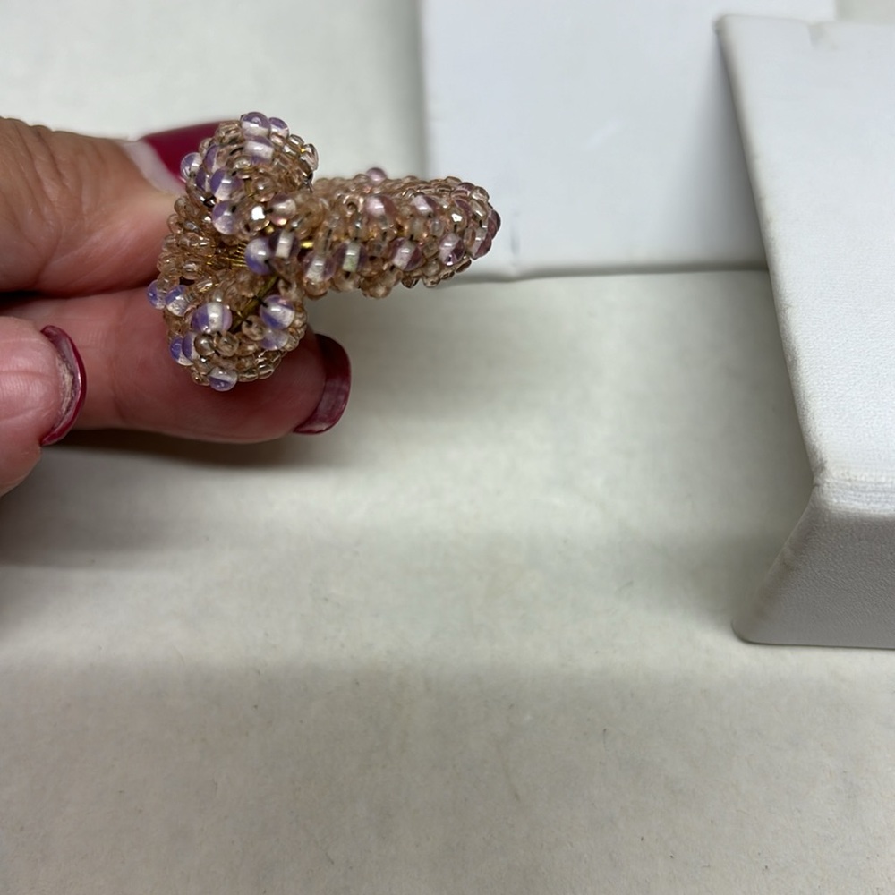 Gorgeous Signed Miriam Haskell Beaded Leaf Pin. - image 8